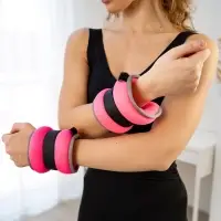 Утяжелители неопреновые ONLYTOP, 2 шт. &times; 0.25 кг, цвет розовый