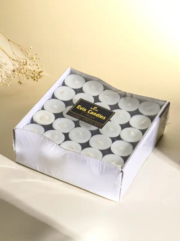 Набор чайных свечей 50 шт, d 37 мм, 15 гр, 3 часа горения Набор чайных свечей 50 шт, d 37 мм, 15 гр, 3 часа горения