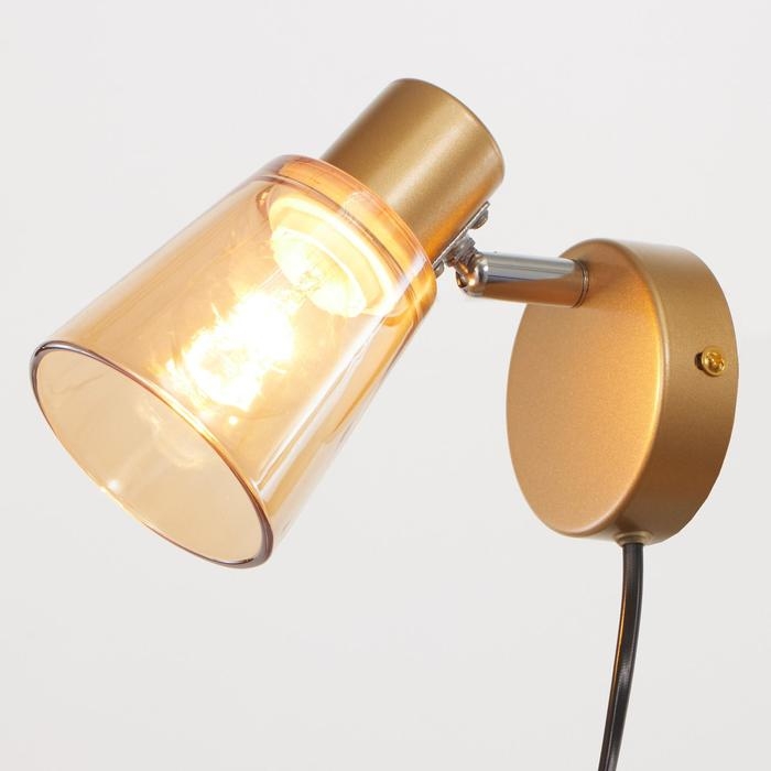 Бра с проводом 59395/1 E14 40Вт золото-хром 15х11х15 см Бра с проводом 59395/1 E14 40Вт золото-хром 15х11х15 см