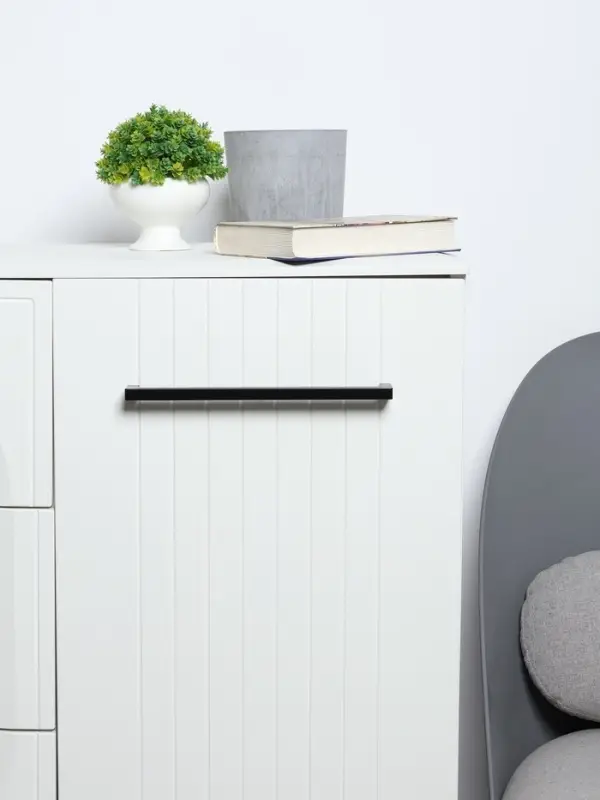 Ручка-скоба CAPPIO SQUARE RSC008, нержавеющая сталь, м/о 256 мм, цвет черный