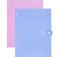 Папка-картотека А4 ErichKrause Matt Pastel Bloom, 4 отделения, пластиковая, МИКС