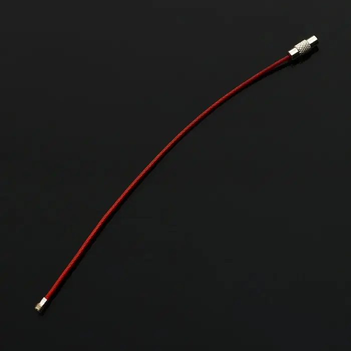 Брелок для ключей TORSO, стальной трос, 15 см, красный