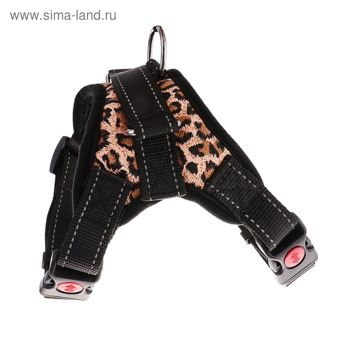 Шлейка К7 мягкая светоотражающая, размер S, ОГ 44-55 см, вес 5-9 кг, леопард Шлейка К7 мягкая светоотражающая, размер S, ОГ 44-55 см, вес 5-9 кг, леопард