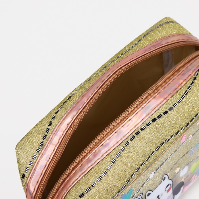 Косметичка на молнии, цвет золотой Косметичка на молнии, цвет золотой