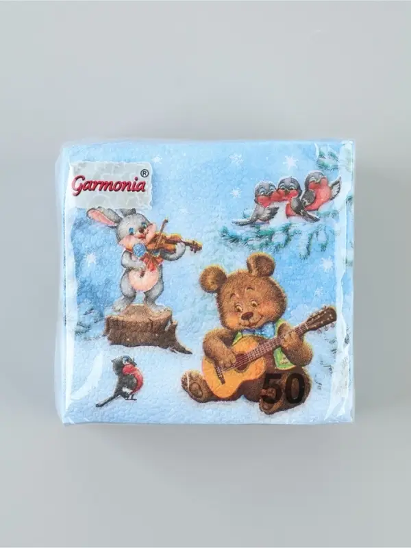 Салфетки бумажные однослойные &laquo;Советский Новый год&raquo;, 24&times;24 см, набор 50 шт.
