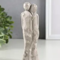 Фигура гипс "Пара сердце" 14х4,5 см, под камень