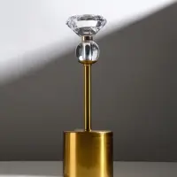 Подсвечник на 1 свечу d=4 см &laquo;Ниса&raquo;, под золото, 8&times;8&times;23.5 см