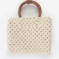 Ручки для сумки деревянные, плетёные, d=10.2 / 12.5 см, 2 шт., коричневые