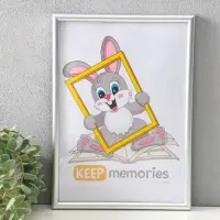 Фоторамка для фото 21&times;30 см Keep memories &laquo;Радуга&raquo;, пластик, серебро матовое, (пластиковый экран)