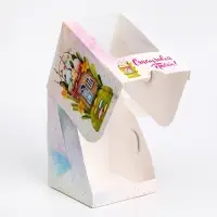 Коробка подарочная пасхальная с окном &laquo;Пасхальный домик&raquo;, 12.5&times;9.5&times;9.5 см