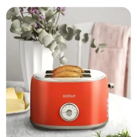 Тостер для хлеба с поддоном для крошек КТ-6456 - 820-980 Вт