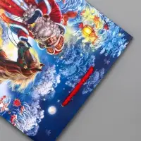 Пакет подарочный новогодний ламинированный, «Дед Мороз с Конём» , 18×10×22.3 см