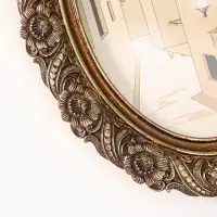 Фоторамка полистоун 10х15 см "Винтажные цветы" тёмное золото 15х1,5х20 см