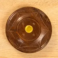 Подставка под благовония круглая, 12.5×12.5×1.5 см, дерево шишам Подставка под благовония круглая, 12.5×12.5×1.5 см, дерево шишам