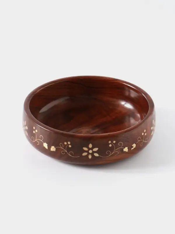 Чаша &laquo;Стебель&raquo;, 17.5&times;17.5&times;5 см, дерево шишам