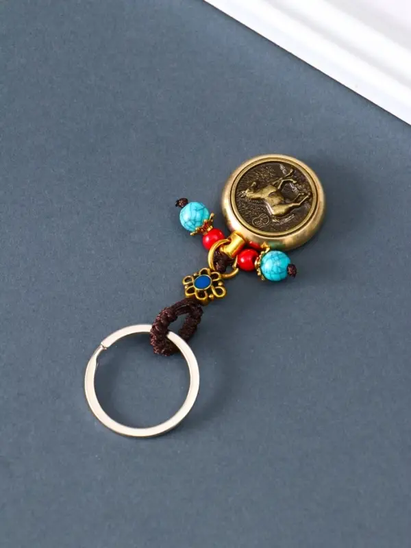 Брелок металл "Конь на прогулке" 7х3х0,5 см