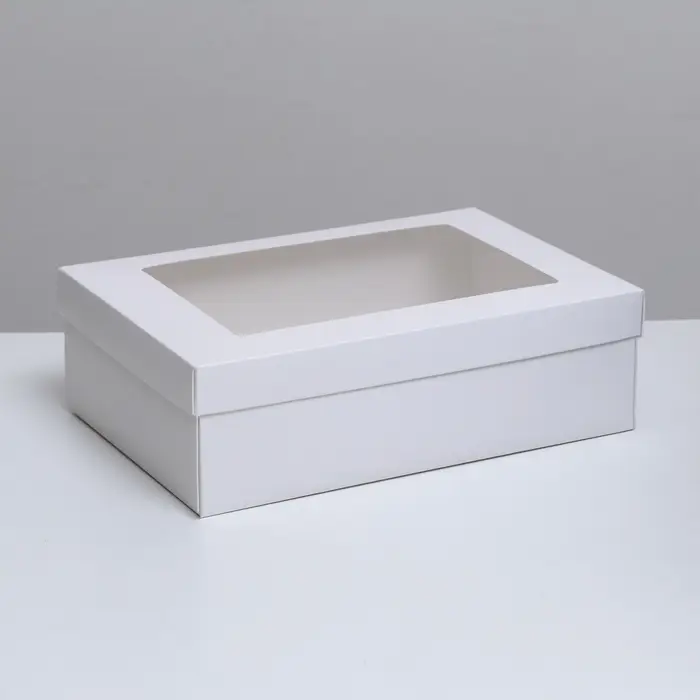 Коробка подарочная складная, упаковка, &laquo;Белая&raquo;, с окном 30&times;20&times;9 см