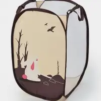 Корзина для игрушек Доляна &laquo;Зайка&raquo;, складная, 32&times;32&times;52 см, коричневая