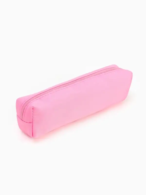 Пенал школьный, текстиль, 20&times;5&times;4 см, розовый