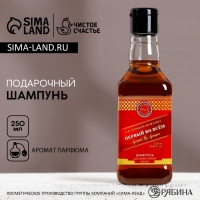 Шампунь для волос во флаконе виски «Первый во всём», 250 мл, аромат парфюма, Новый Год