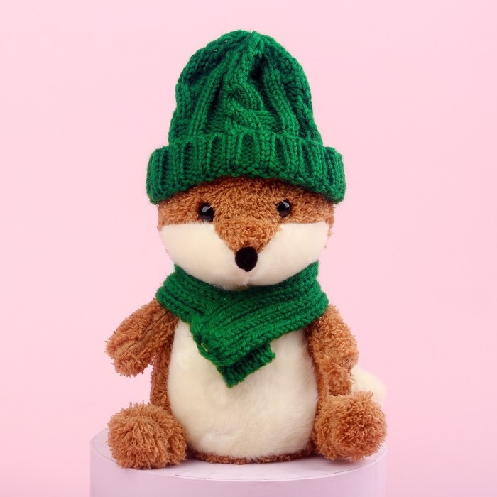 Новогодняя мягкая игрушка «Лисёнок в шапке и шарфике», на новый год Новогодняя мягкая игрушка «Лисёнок в шапке и шарфике», на новый год