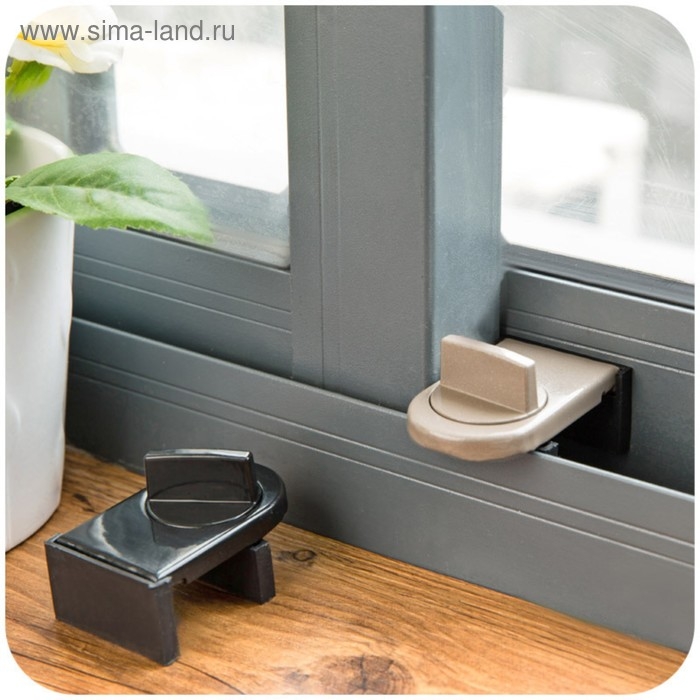 Блокиратор для окон и раздвижных дверей, цвет черный, Крошка Я Блокиратор для окон и раздвижных дверей, цвет черный, Крошка Я