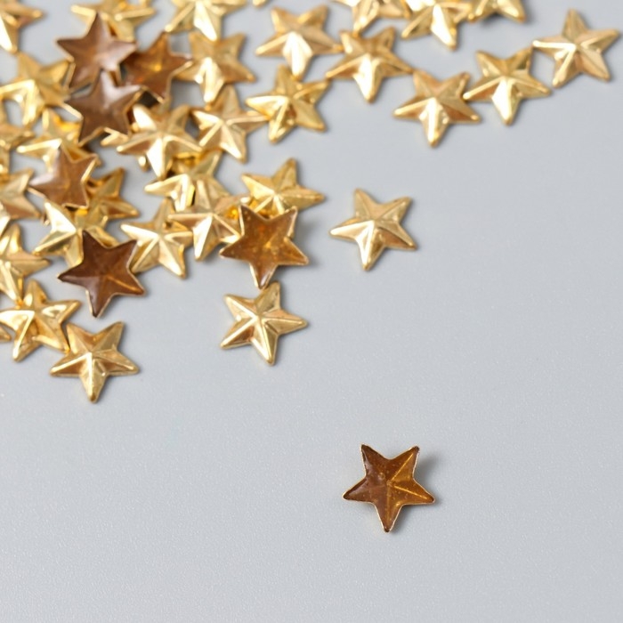 Декор для творчества металл Декор для творчества металл "Звезда" набор 60 шт 0,8х0,8 см
