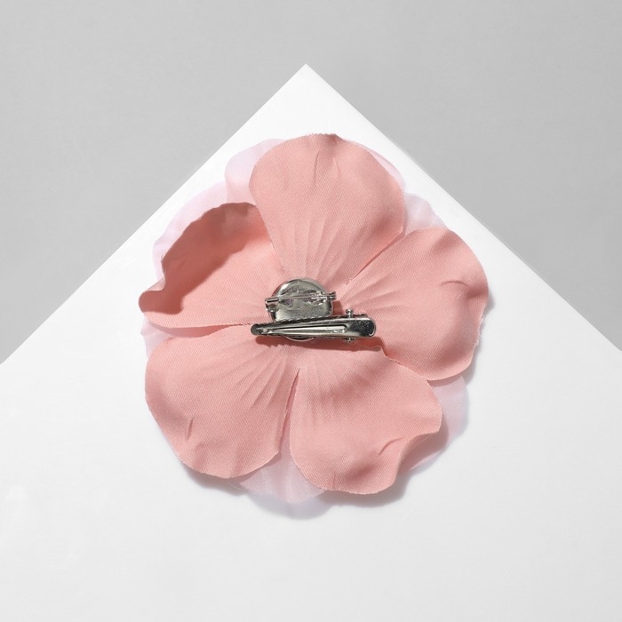 Брошь-заколка текстильная «Цветок» анютины глазки, цвет персиковый Брошь-заколка текстильная «Цветок» анютины глазки, цвет персиковый