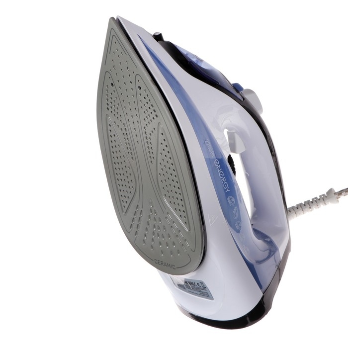 Утюг ENERGY EN-345, 2200 Вт, керамическая подошва, пар, спрей, пар.удар, самоочистка, синий Утюг ENERGY EN-345, 2200 Вт, керамическая подошва, пар, спрей, пар.удар, самоочистка, синий