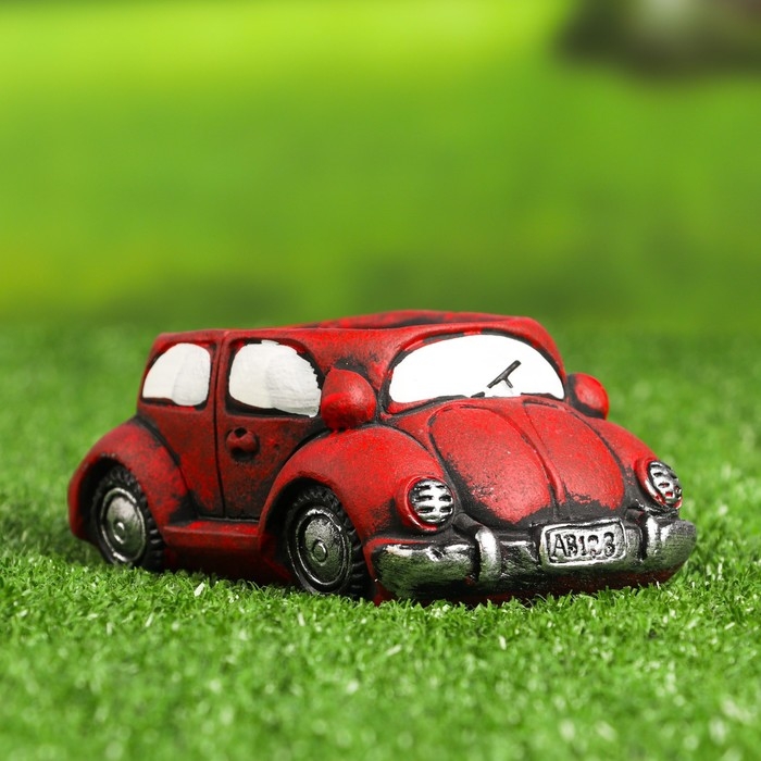 Горшок "Машинка" красный, 14,4х9х6см