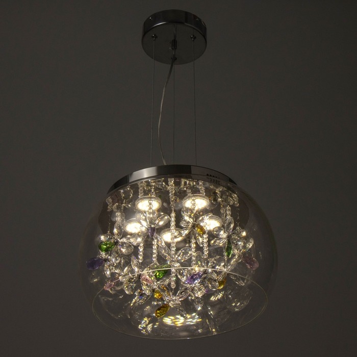 Люстра с ПДУ Люстра с ПДУ "Сифора" LED 50Вт 3000-6000К золото 40х40х23 см BayerLux