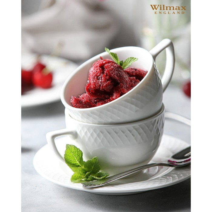 Кофейная пара фарфоровая Wilmax «Юлия Высоцкая», 2 предмета: чашка 150 мл, блюдце d=13 см, цвет белый Кофейная пара фарфоровая Wilmax «Юлия Высоцкая», 2 предмета: чашка 150 мл, блюдце d=13 см, цвет белый