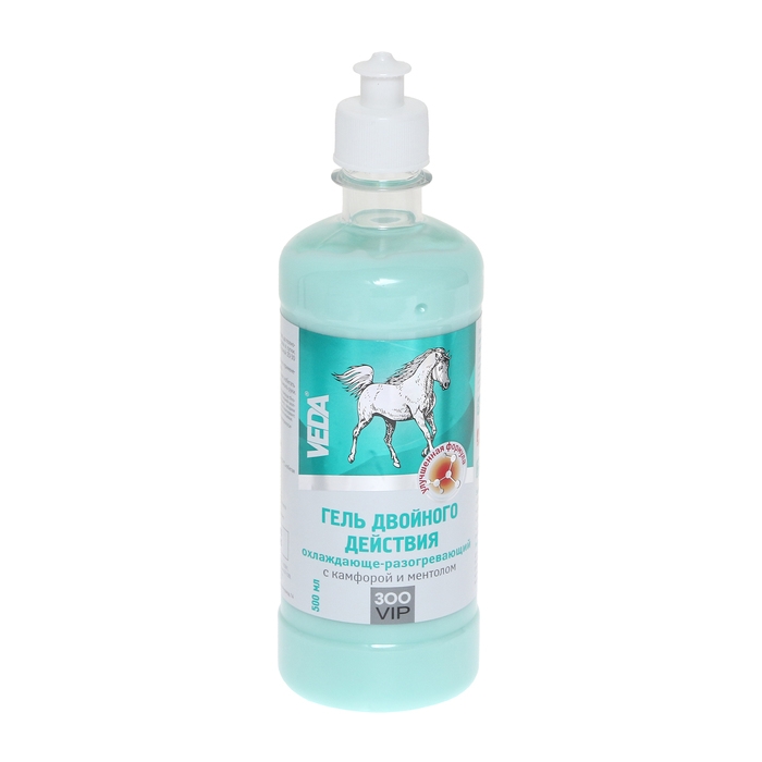 Гель для лошадей ЗООVIP VEDA охлаждающий - разогревающий, с камфорой и ментолом, 500 мл Гель для лошадей ЗООVIP VEDA охлаждающий - разогревающий, с камфорой и ментолом, 500 мл