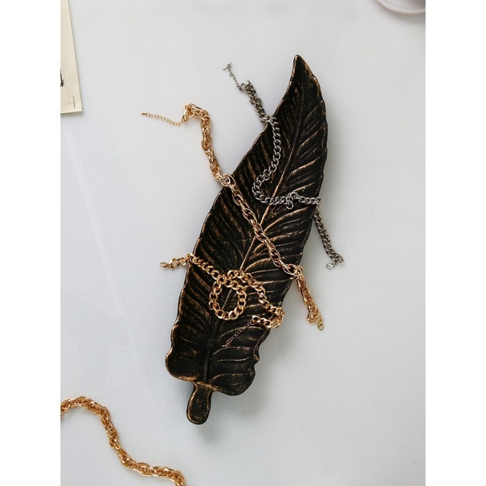 Органайзер «Лист №2», полистоун, цвет чёрный Органайзер «Лист №2», полистоун, цвет чёрный