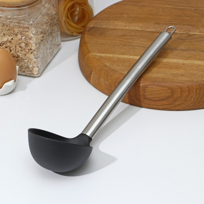 Половник из нержавеющей стали Доляна «Техно», 29 см Половник из нержавеющей стали Доляна «Техно», 29 см