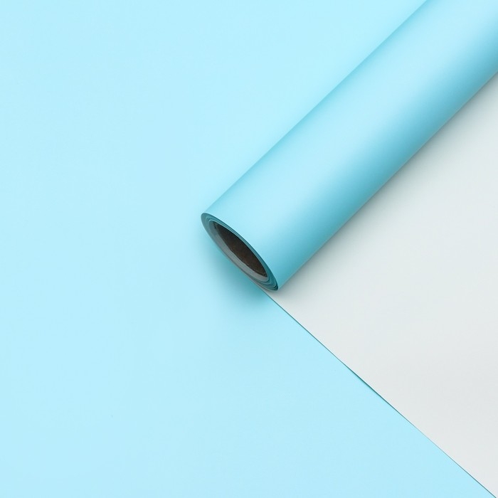 Пленка матовая, голубая, 57 см х 10 м +-5%