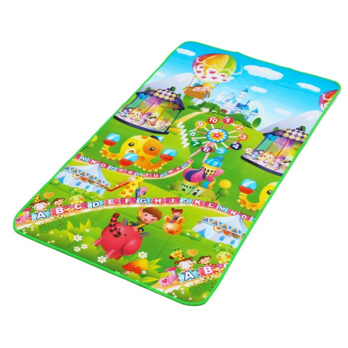 Игровой коврик для детей на фольгированной основе «Карусель», размер 180х100x0,5 см, Крошка Я Игровой коврик для детей на фольгированной основе «Карусель», размер 180х100x0,5 см, Крошка Я