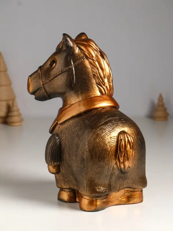Копилка "Конь в пальто" 22,5х18х13 см, бронза