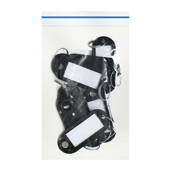 Набор брелоков для ключей, 10 штук, 53 мм, цвет черный Набор брелоков для ключей, 10 штук, 53 мм, цвет черный