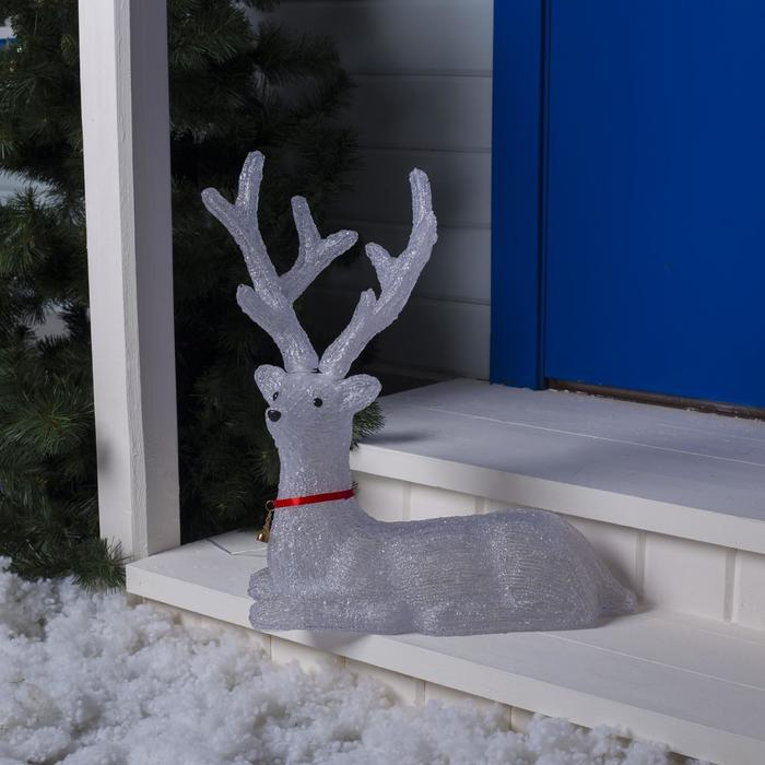 Светодиодная фигура «Олень благородный» 55 × 55 × 21 см, акрил, 96 LED, 8 режимов, 24 В, свечение белое Светодиодная фигура «Олень благородный» 55 × 55 × 21 см, акрил, 96 LED, 8 режимов, 24 В, свечение белое