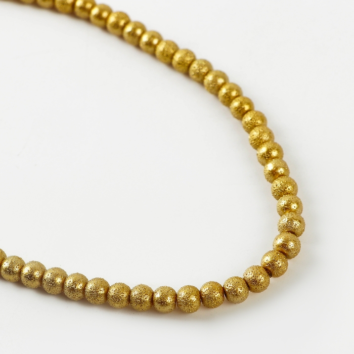 Бусины из стекла, набор 140 шт., размер 1 шт. — 6 мм, цвет жёлтое золото