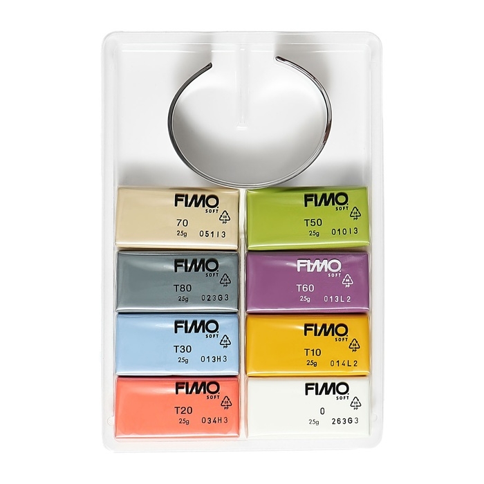 Набор пластика-полимерная глина запекаемая FIMO soft 8 х 25г Набор пластика-полимерная глина запекаемая FIMO soft 8 х 25г "трендовые цвета"