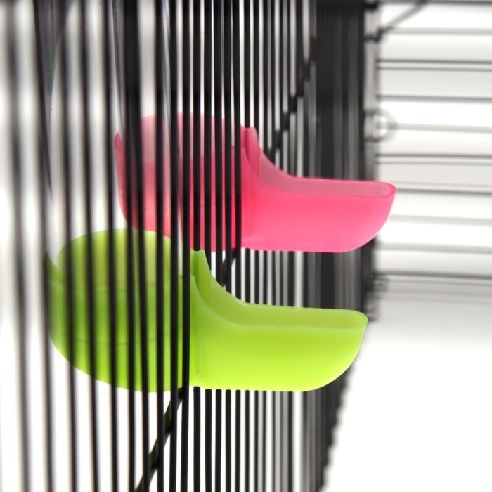 Набор из 2 поилок для птиц, 80 мл, 15 х 8 см, микс цветов Набор из 2 поилок для птиц, 80 мл, 15 х 8 см, микс цветов