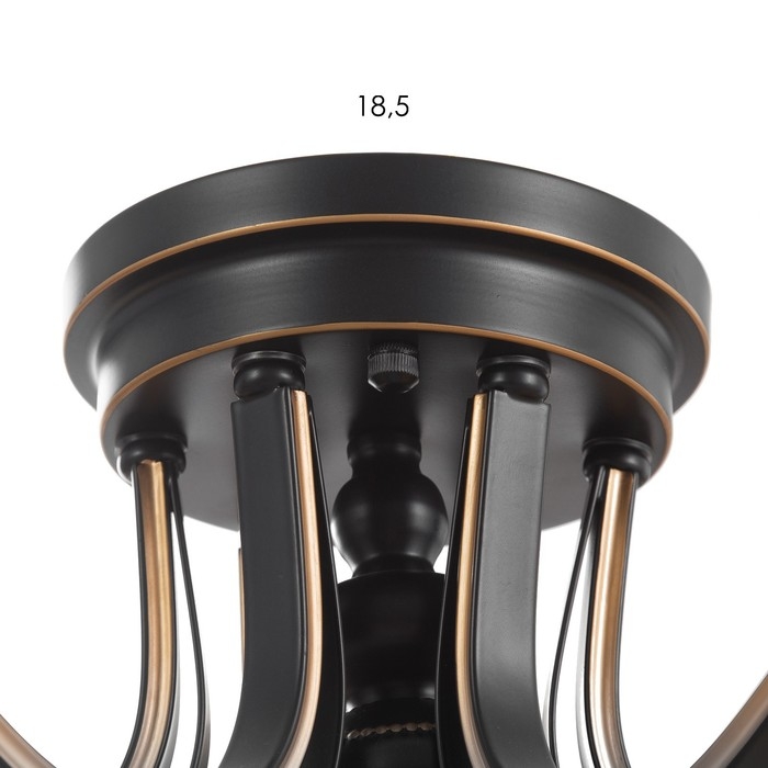 Люстра Люстра "Барселона" 6хЕ27 40Вт черно-золотой 72х72х26 см BayerLux
