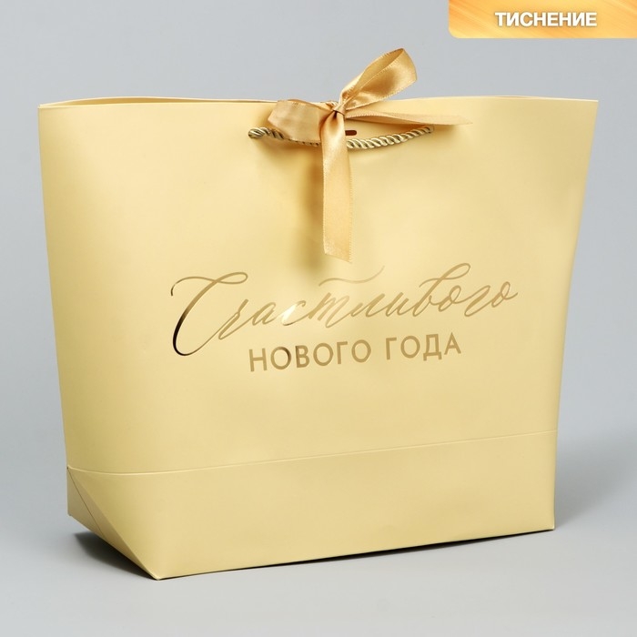 Пакет подарочный новогодний «Lucky present», 26 х 25 х 11 см, Новый год Пакет подарочный новогодний «Lucky present», 26 х 25 х 11 см, Новый год
