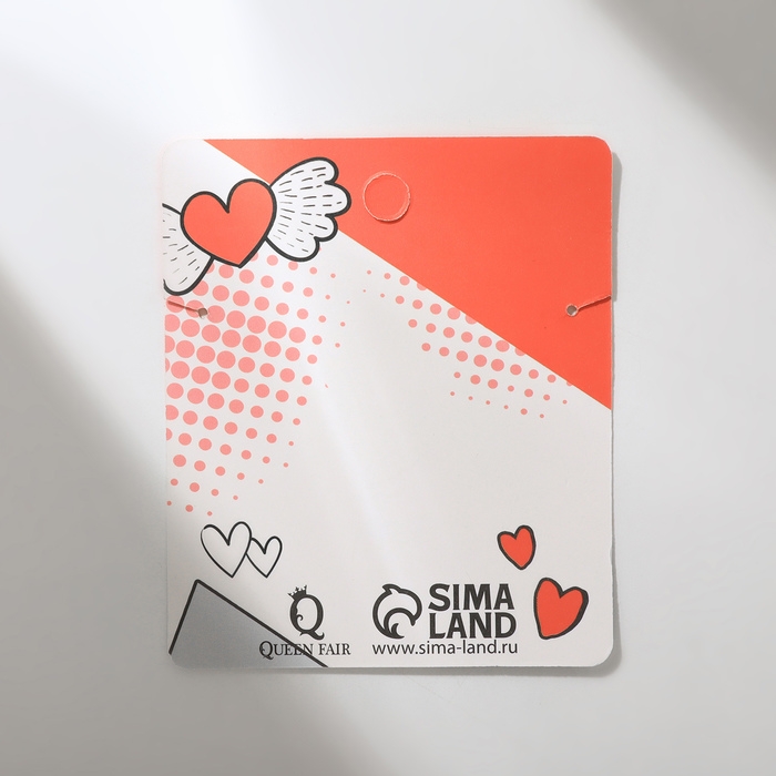 Кулоны «Неразлучники» сердечки, цвет серебристо-золотой, 45 см