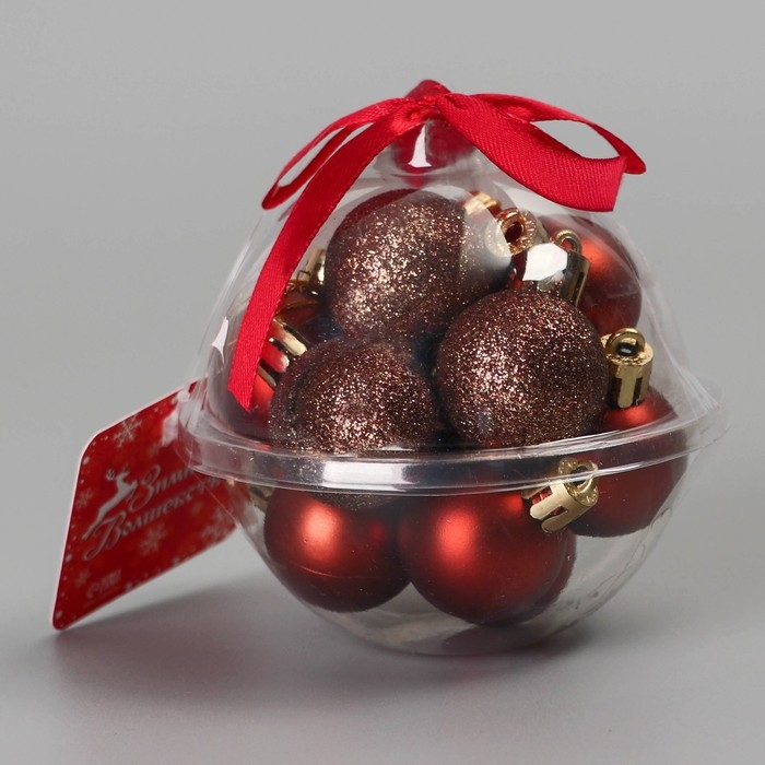 Набор шаров пластик d-3 см, 12 шт Набор шаров пластик d-3 см, 12 шт "Шедар" грация,