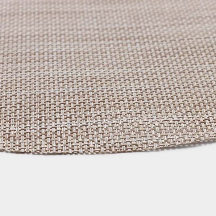 Салфетка сервировочная на стол Доляна «Ди», d=38 см, цвет бежевый Салфетка сервировочная на стол Доляна «Ди», d=38 см, цвет бежевый