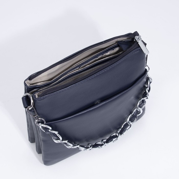 Сумка кросс-боди на молнии, цвет синий Сумка кросс-боди на молнии, цвет синий