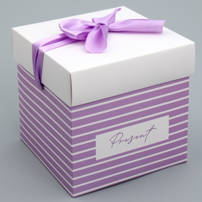 Коробка подарочная складная, упаковка, «Present», 15 х 15 х 15 см